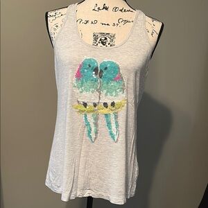 Old Navy Tank Top with Sequin Parrot